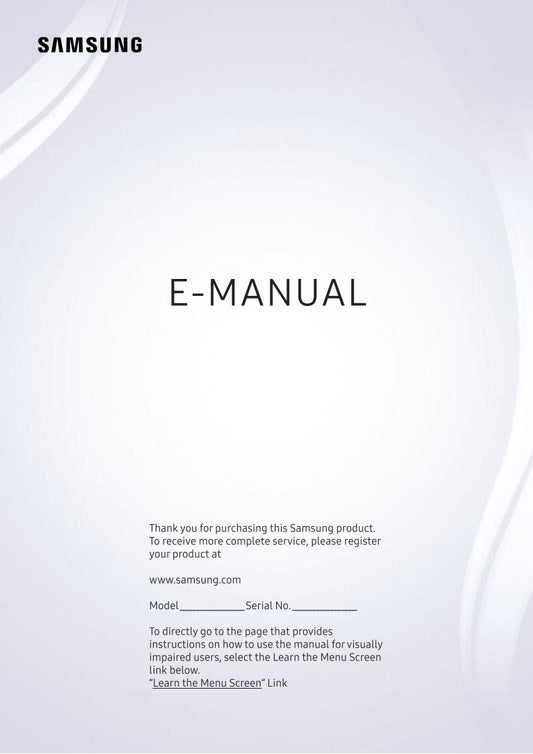 Samsung QN65Q8CAMFXZA TV Operating Manual