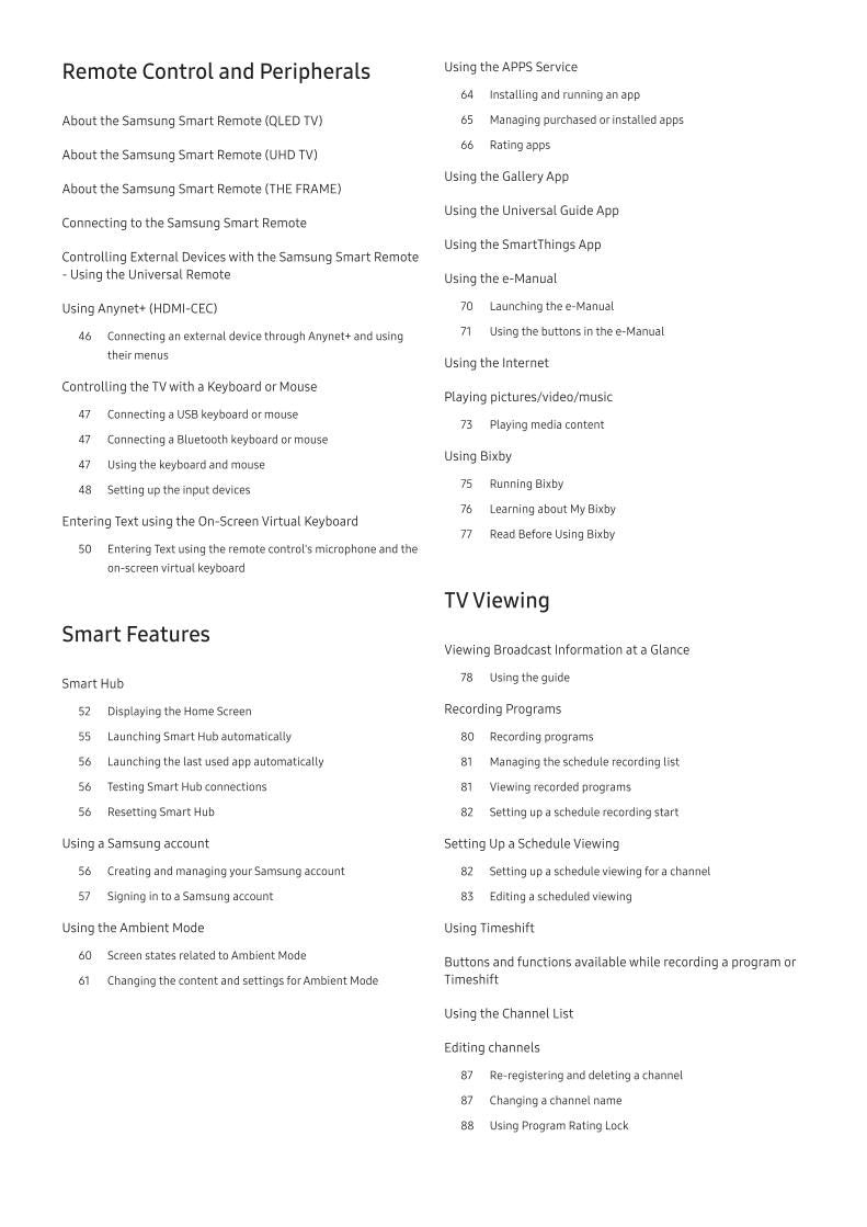 Samsung QN65Q8CAMFXZA TV Operating Manual