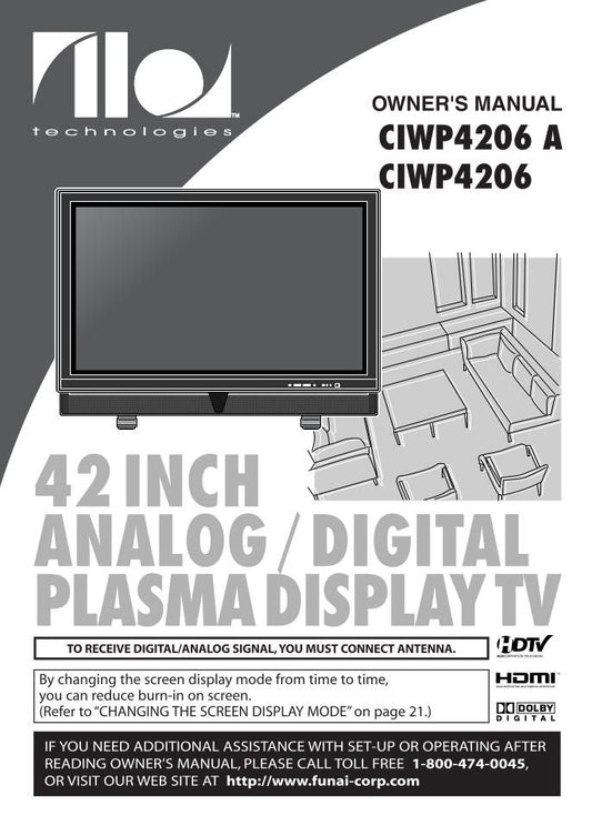 ilo CIWP4206 TV Operating Manual