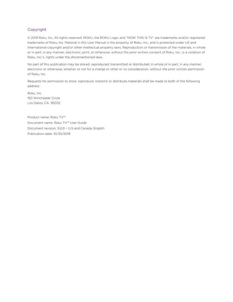 ONN 100012585 TV Operating Manual