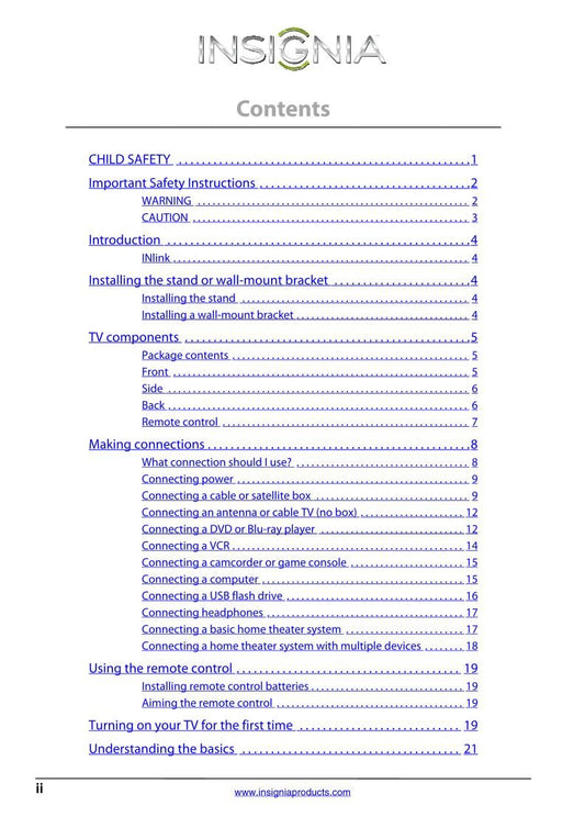 Insignia NS32L121A13 TV Operating Manual