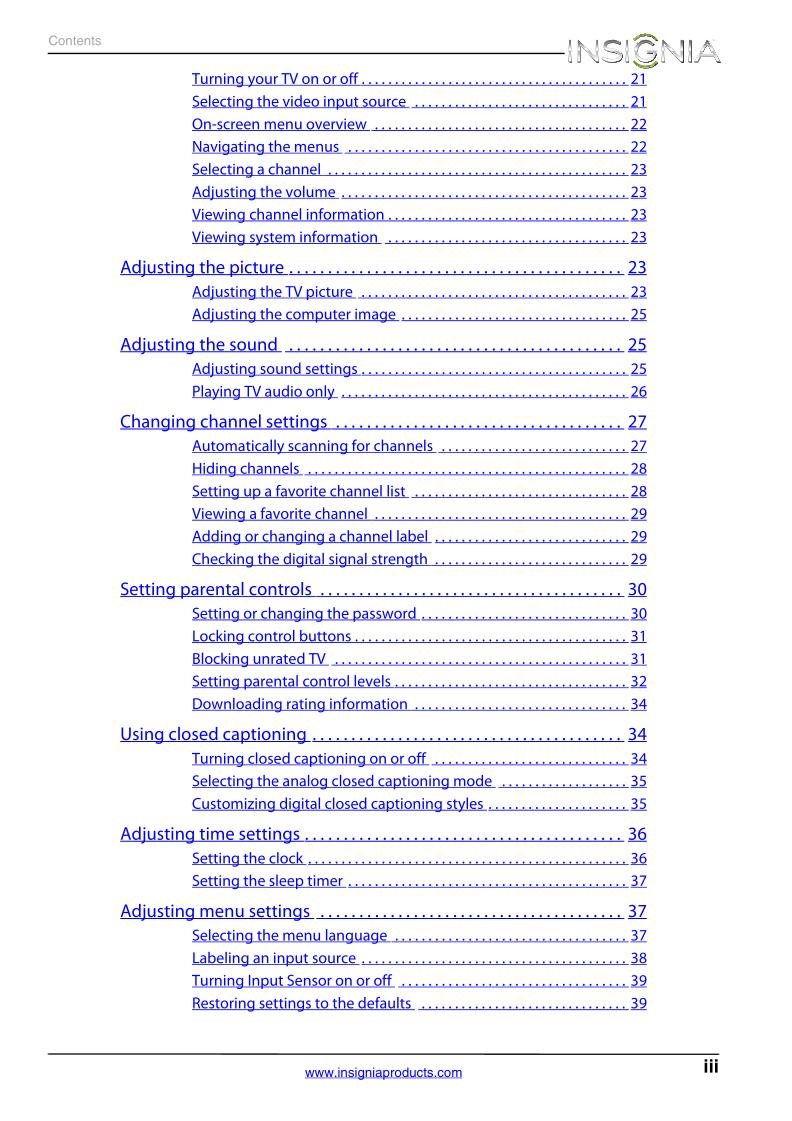 Insignia NS32L121A13 TV Operating Manual