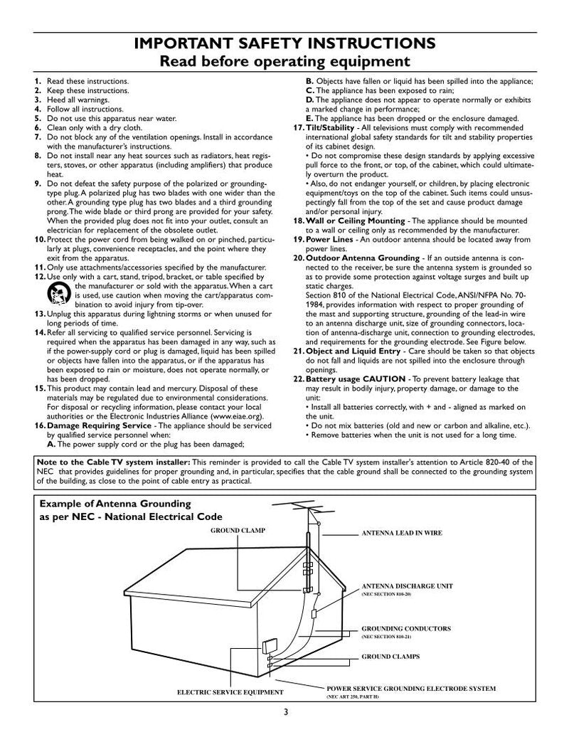 Philips 13MT143S 13MT1532 13MT1533 TV Operating Manual