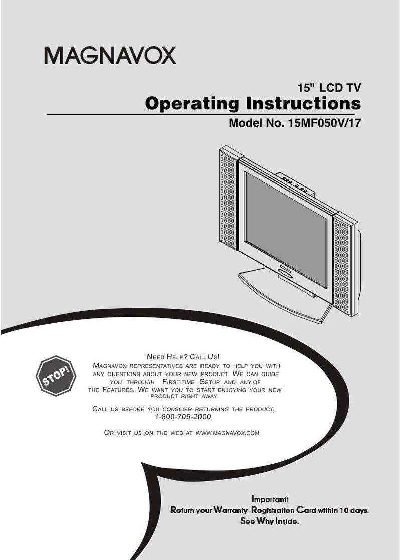 Philips 15MF050V17 15MF050V17B 15MF050V TV Operating Manual