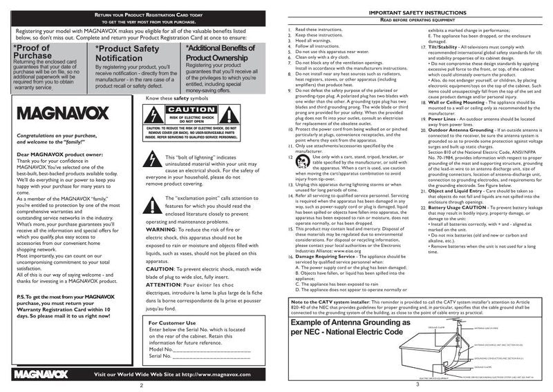 Philips 15MF500T 15MF500T/17 15MF500T/37 TV Operating Manual