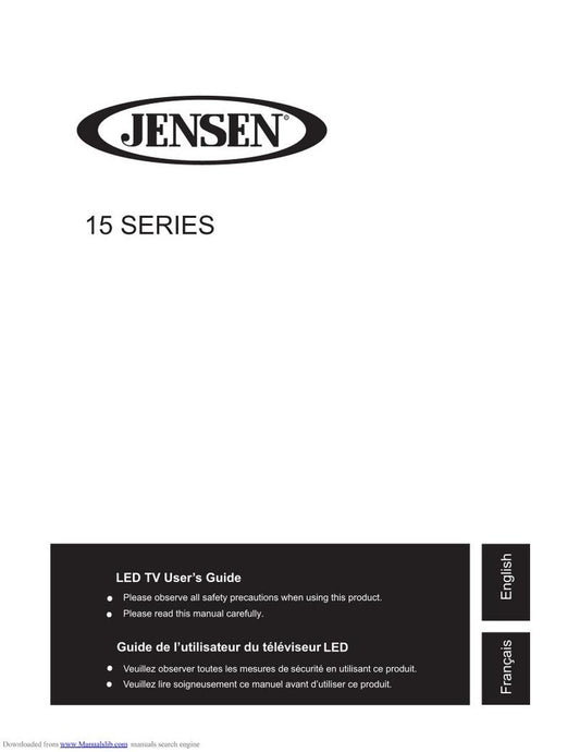 Jensen JE4015 TV/DVD Combo Operating Manual