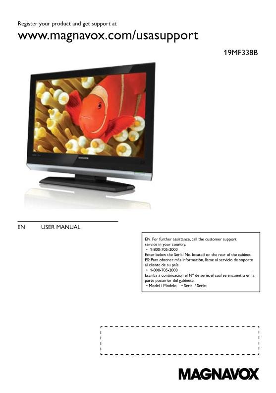 Philips 19MF338B 26PFL5322D/37E TV Operating Manual