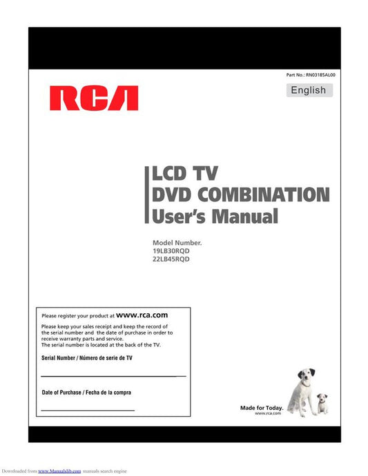 RCA 19LB30RQD TV Operating Manual