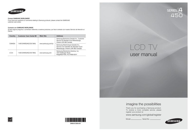 Samsung LN19A450 LN32A450 LN37A450 TV Operating Manual