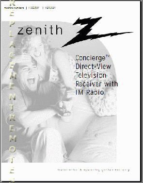 Zenith H2035DT H2535DT TV Operating Manual