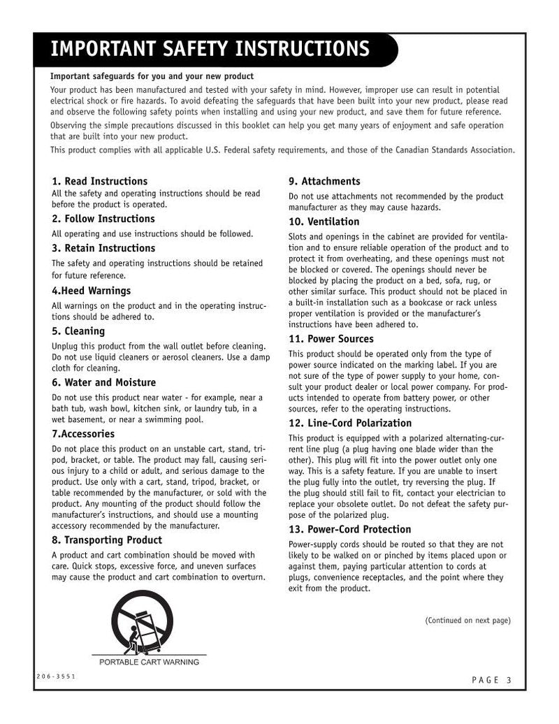 Zenith B25A02Z TV Operating Manual