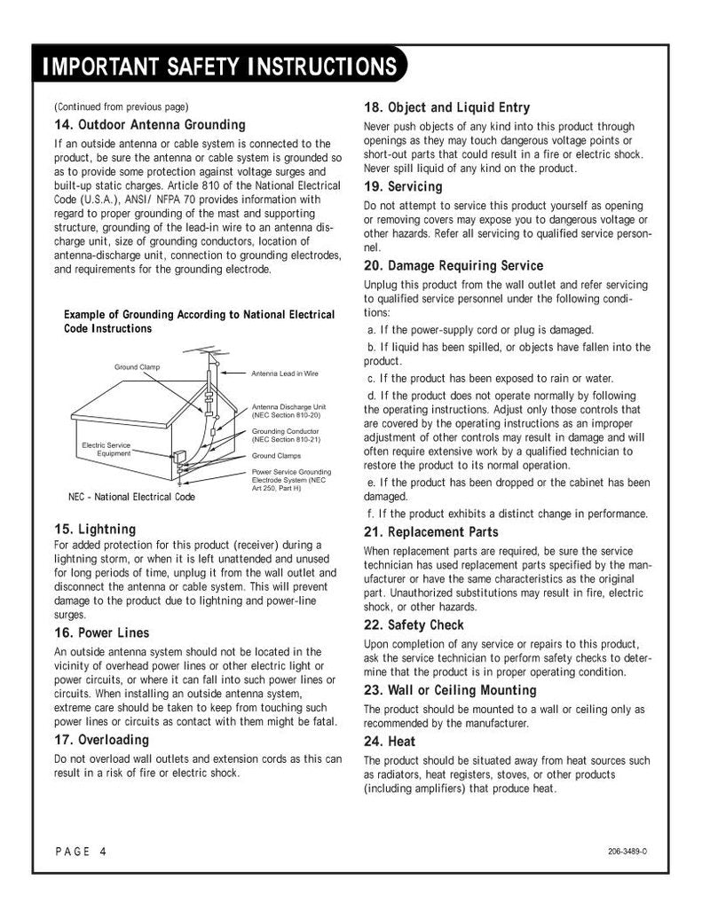 Zenith C13A03D TV Operating Manual