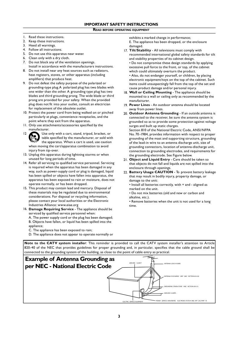 Philips 20MF251W TV/DVD Combo Operating Manual