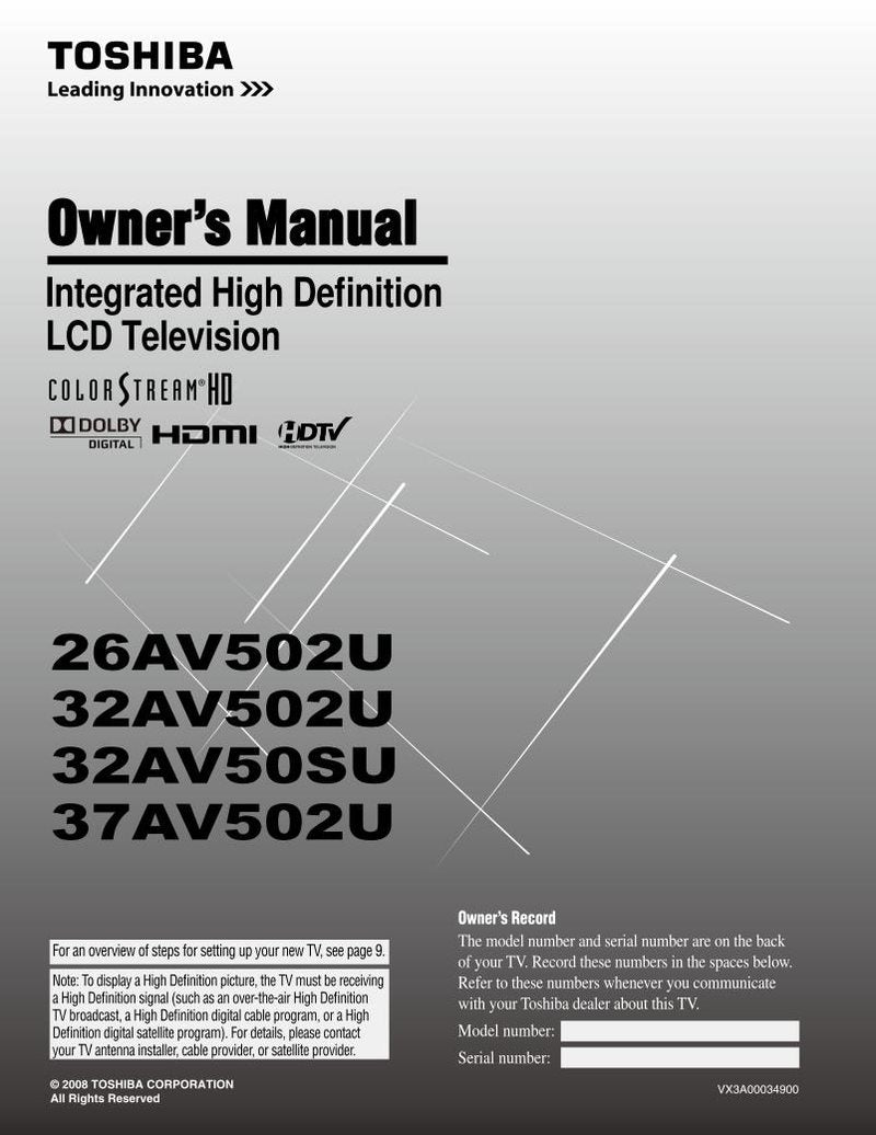 Toshiba 43LF421U19 TV Operating Manual