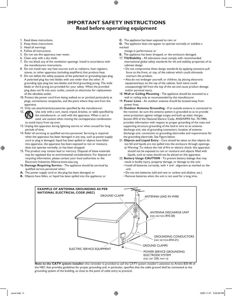 Philips 26HF5334D 26PF5321D 26PF5321D/37 TV Operating Manual