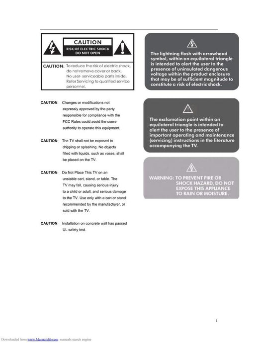 Element 26LE30QOM TV Operating Manual