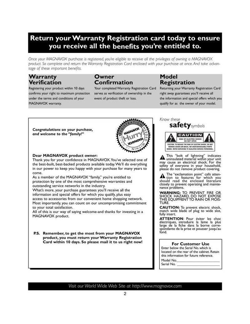 Philips 27MS3404ROM TV Operating Manual