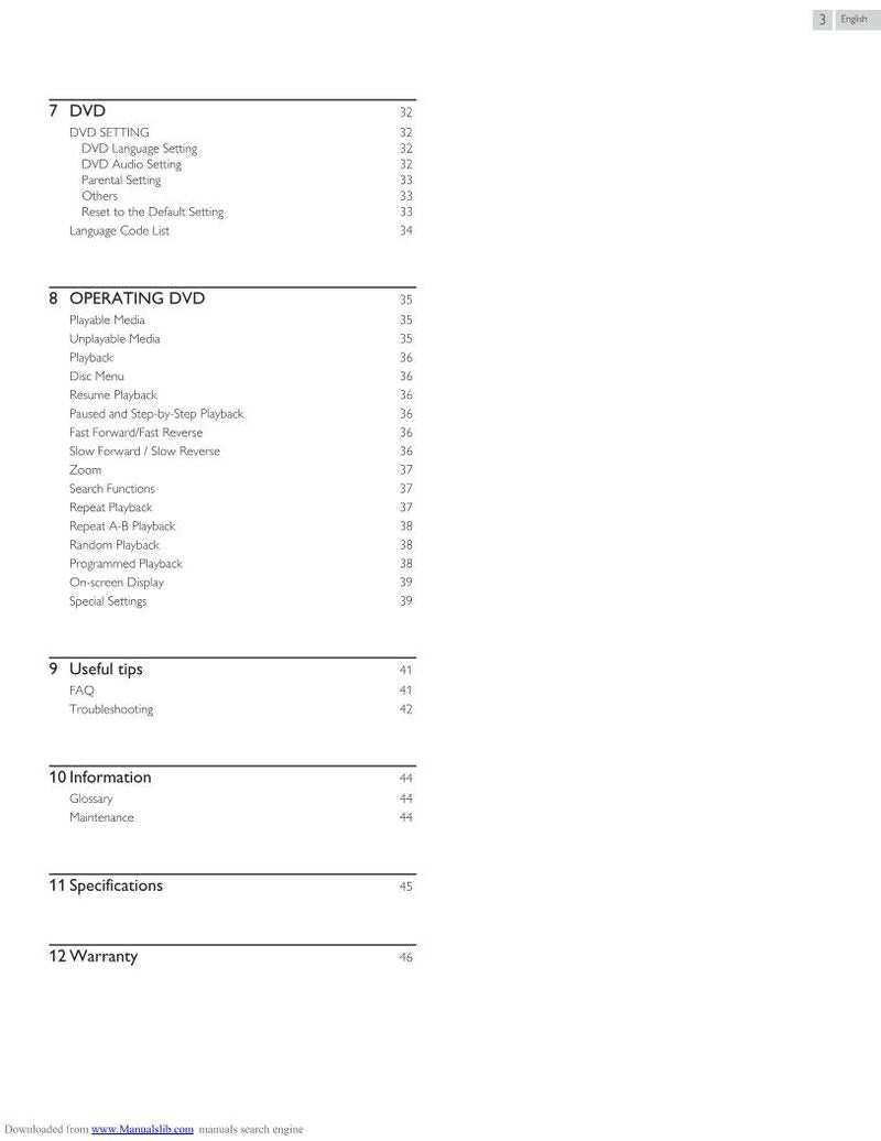 Magnavox 28MD403V TV/DVD Combo Operating Manual