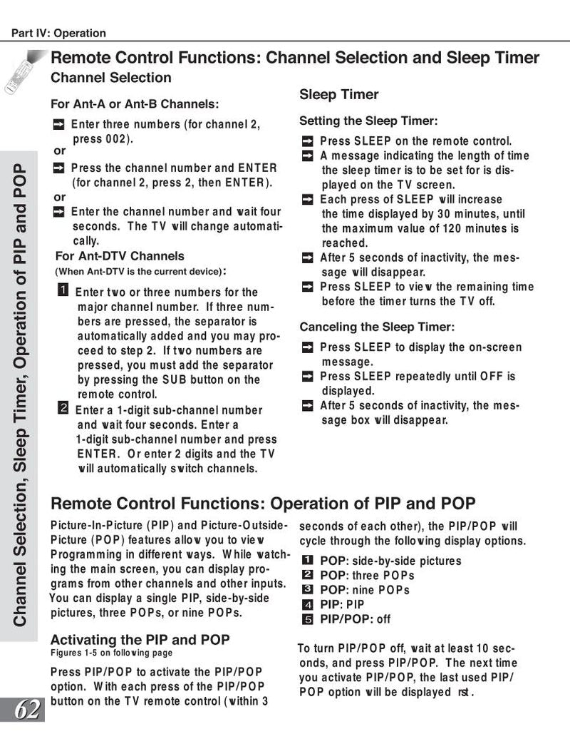 Mitsubishi 290P106010 Programming and codes TV Operating Manual