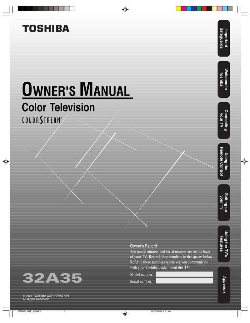 Toshiba 32A35 TV Operating Manual