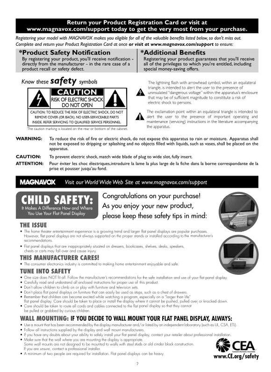 Magnavox 32MF301B/F7 TV Operating Manual