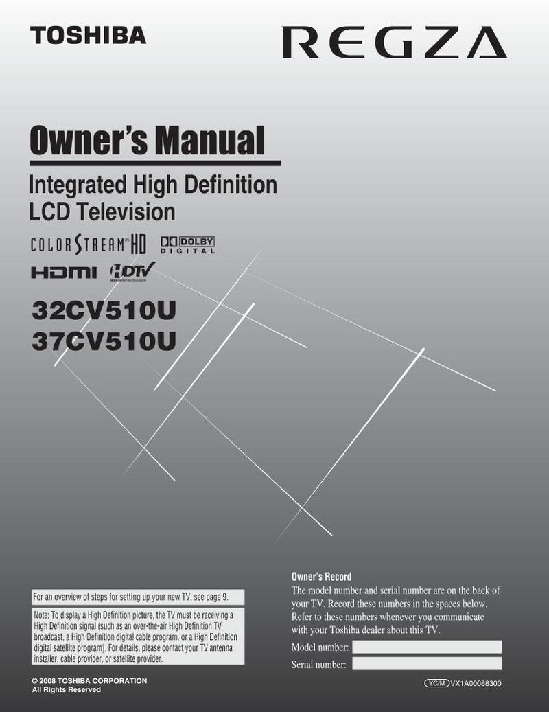 Toshiba 32CV510 37CV510 TV Operating Manual