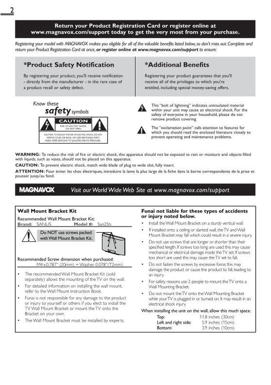 Philips 32MD301B/F7 32MD311B/F7 TV/DVD Combo Operating Manual