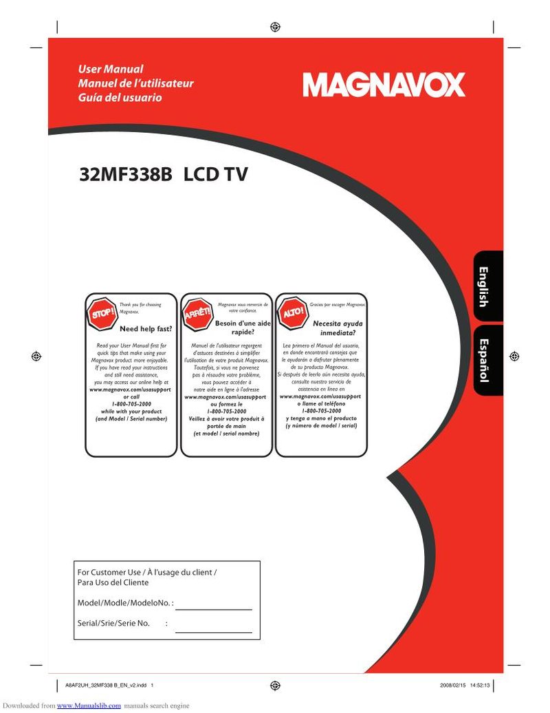 Magnavox 32 MF 338B27 TV Operating Manual