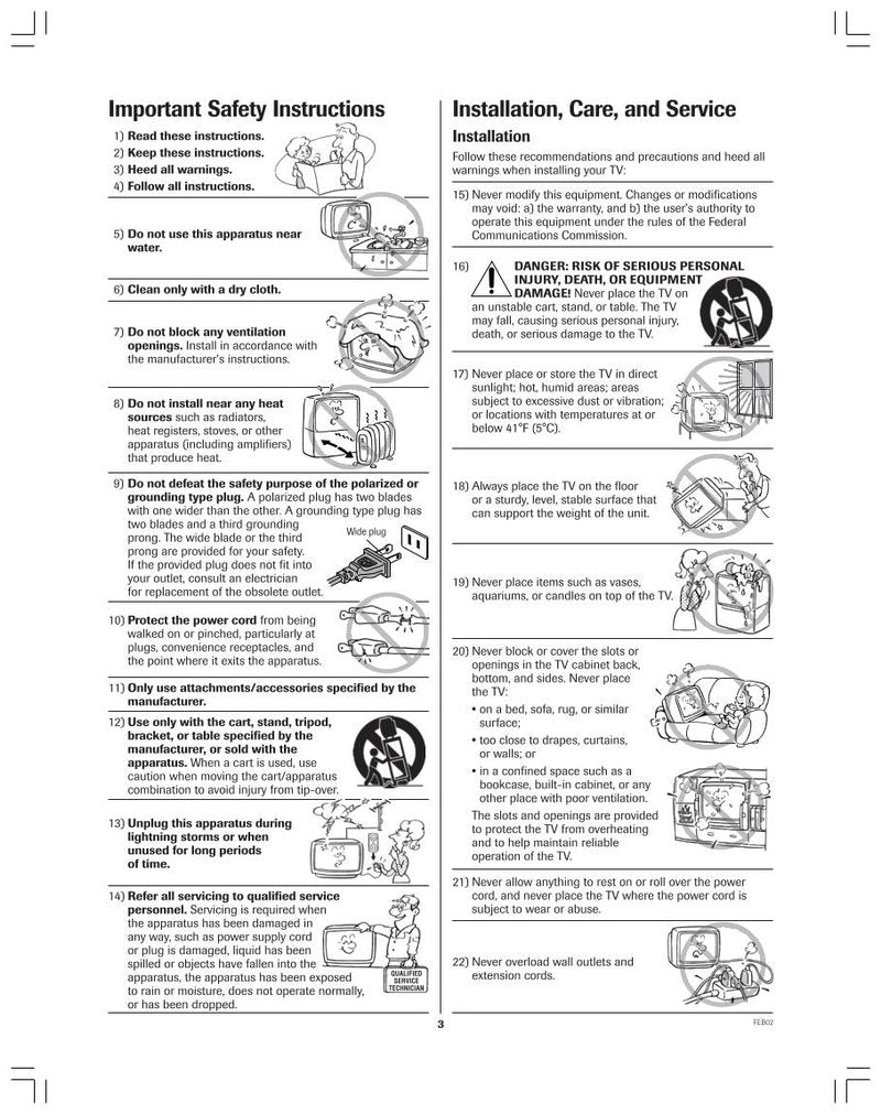 Toshiba 36A12 TV Operating Manual