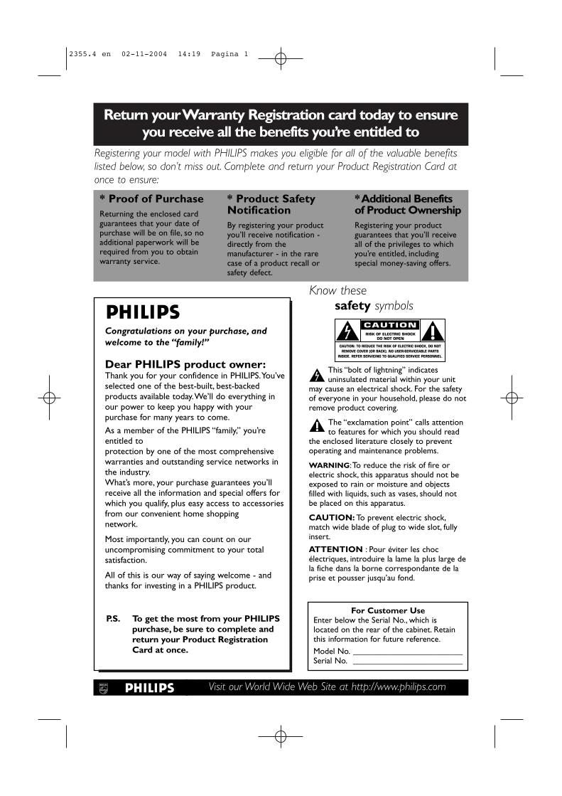 Philips 30PF9946D/37 37PF9936/37 42PF9936D/37 TV Operating Manual