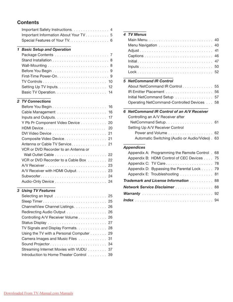 Mitsubishi LT40153 LT46151 LT46153 TV Operating Manual