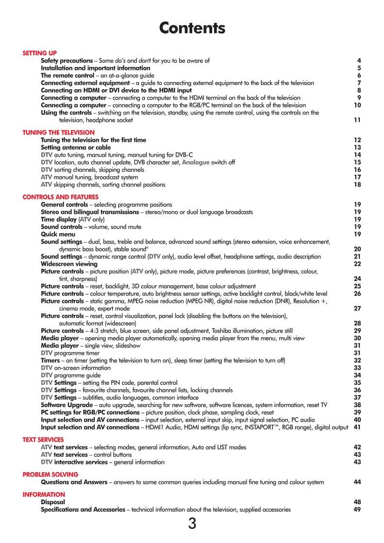 Toshiba 40RV525ROM TV Operating Manual