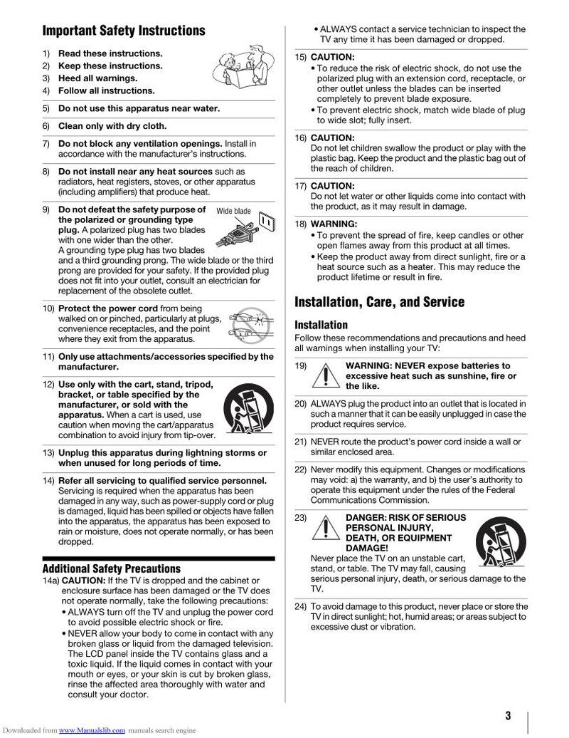 Toshiba 40UX600UOM TV Operating Manual