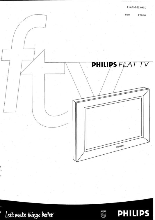 Philips 42FD9932 TV Operating Manual