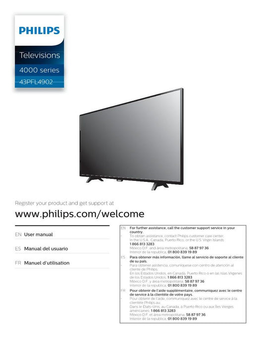 Philips 43PFL4902 TV Operating Manual