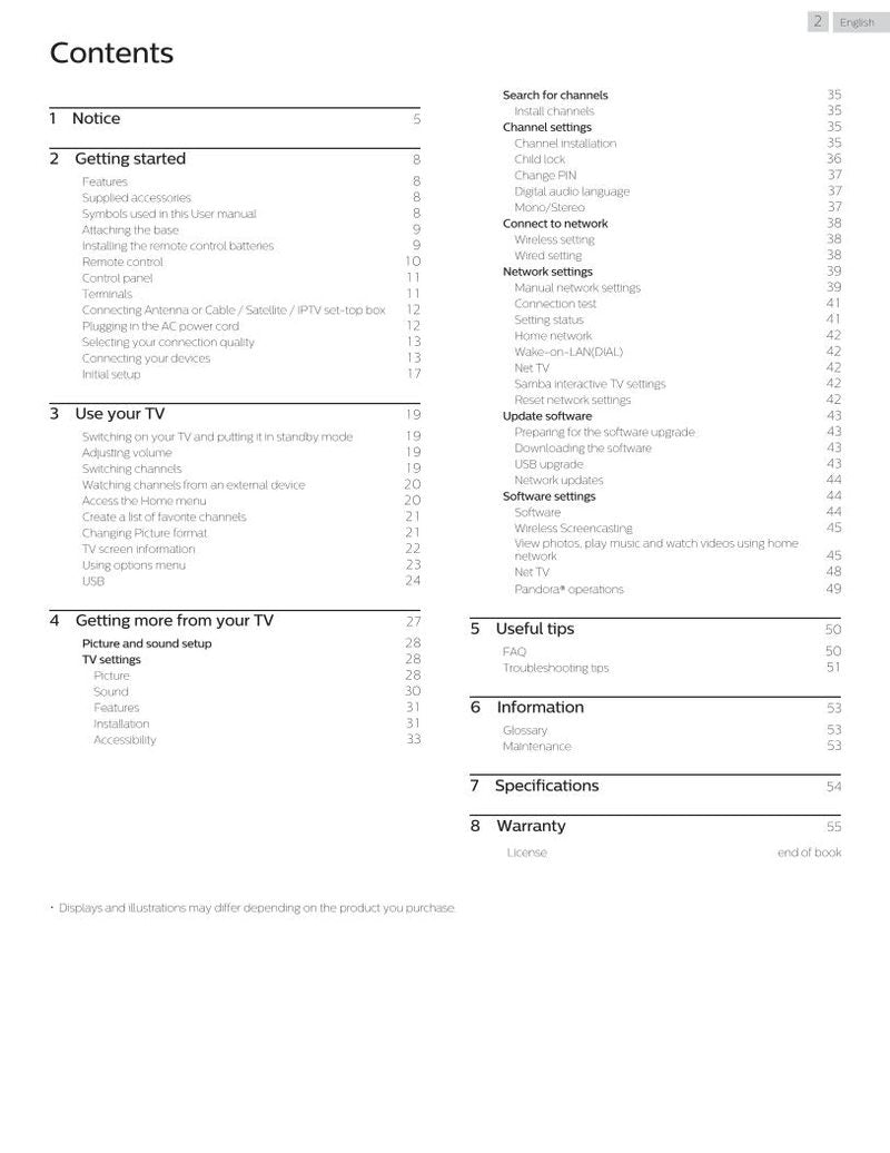 Philips 43PFL4902 TV Operating Manual