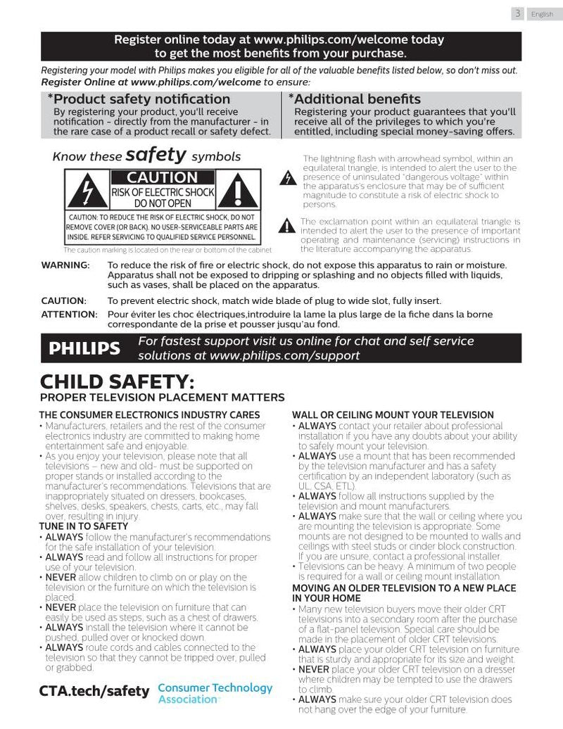 Philips 43PFL4902 TV Operating Manual