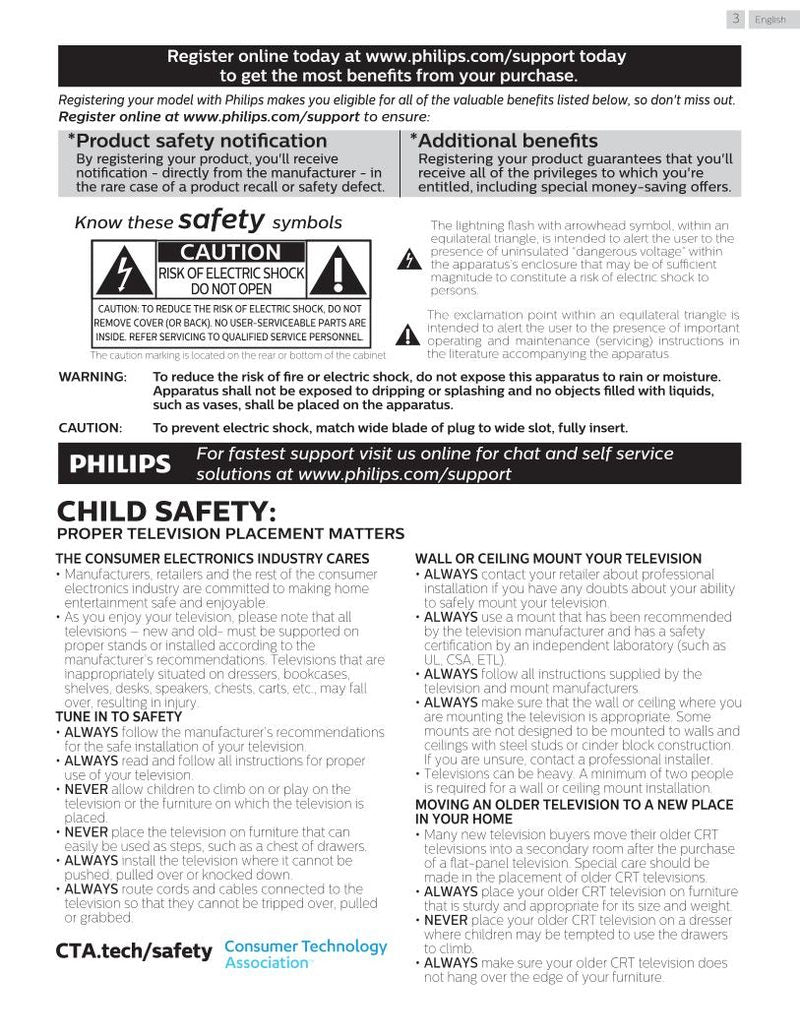 Philips 43PFL5604 TV Operating Manual