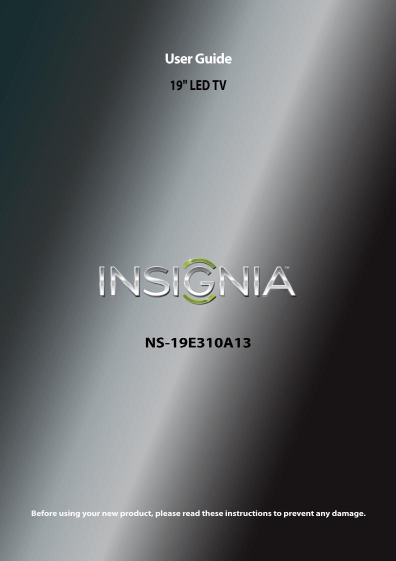 Insignia NSRC03 A 13OM TV Operating Manual