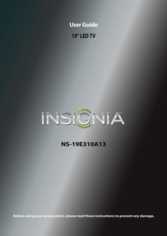 Insignia NSRC03 A 13OM TV Operating Manual