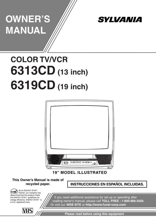 Funai 6313CD VCR Operating Manual