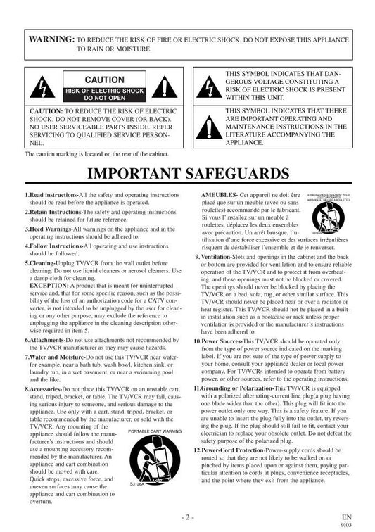 Funai 6313CD VCR Operating Manual