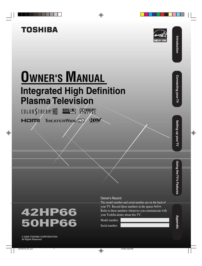 Toshiba 42HP66 50HP66 TV Operating Manual