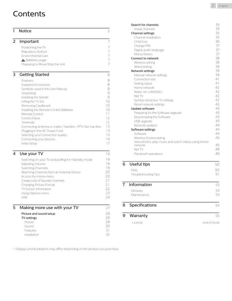 Philips 50PFL5601/F7 TV Operating Manual