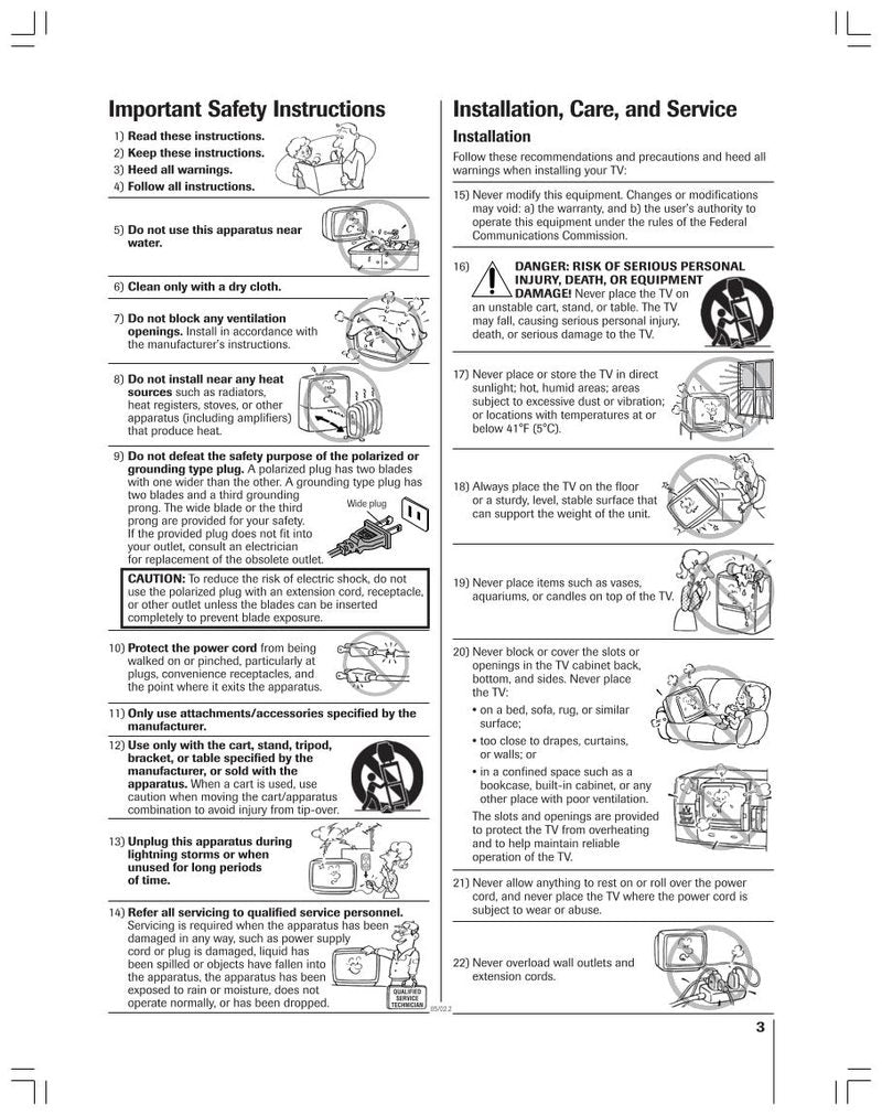 Toshiba 53AX62OM TV Operating Manual