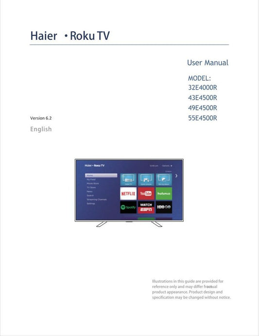 Haier 55 E 4500R TV Operating Manual