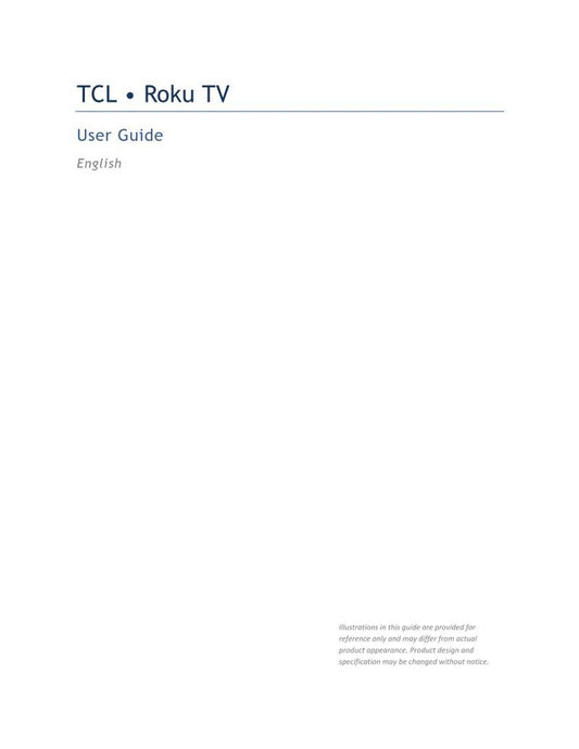 TCL 55FS4610R TV Operating Manual