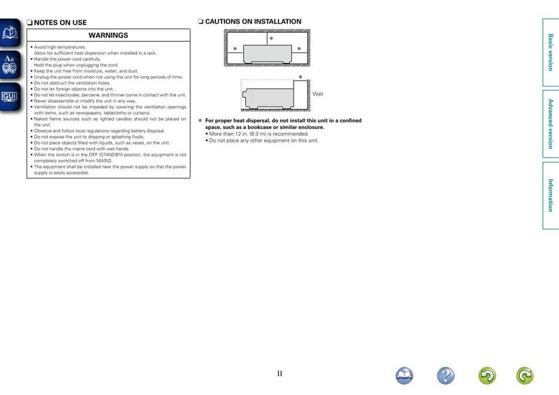 Denon AVR1613 Audio/Video Receiver Operating Manual