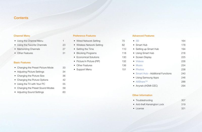 Samsung UN55D8000 TV Operating Manual