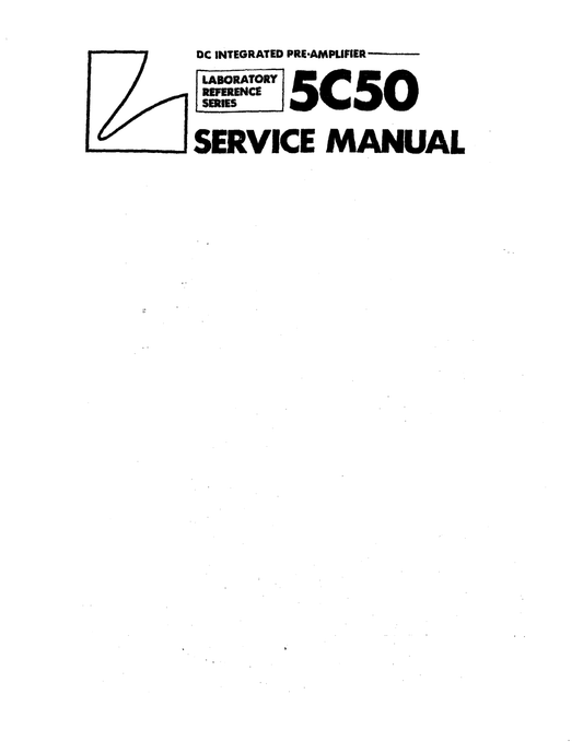 Luxman 5C50 Pre-Amplifier Service Manual (Pages: 16)